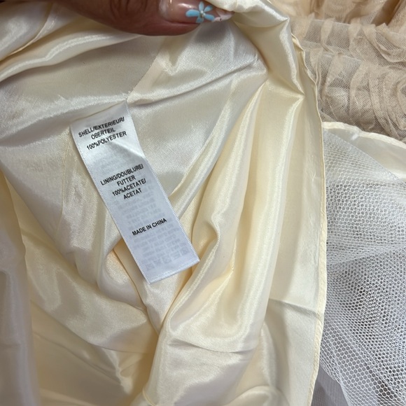 Adrianna Papell strapless rosette tulle ball gown - Picture 15 of 16